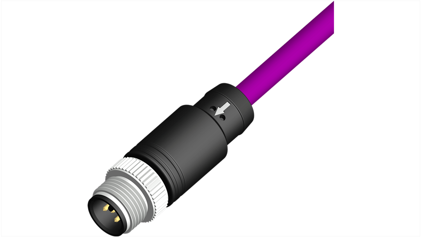 Kabel do siłownika/czujnika ze złączem Złącze M12 liczba rdzeni 4 długość 2m Rodzaj A Męskie
