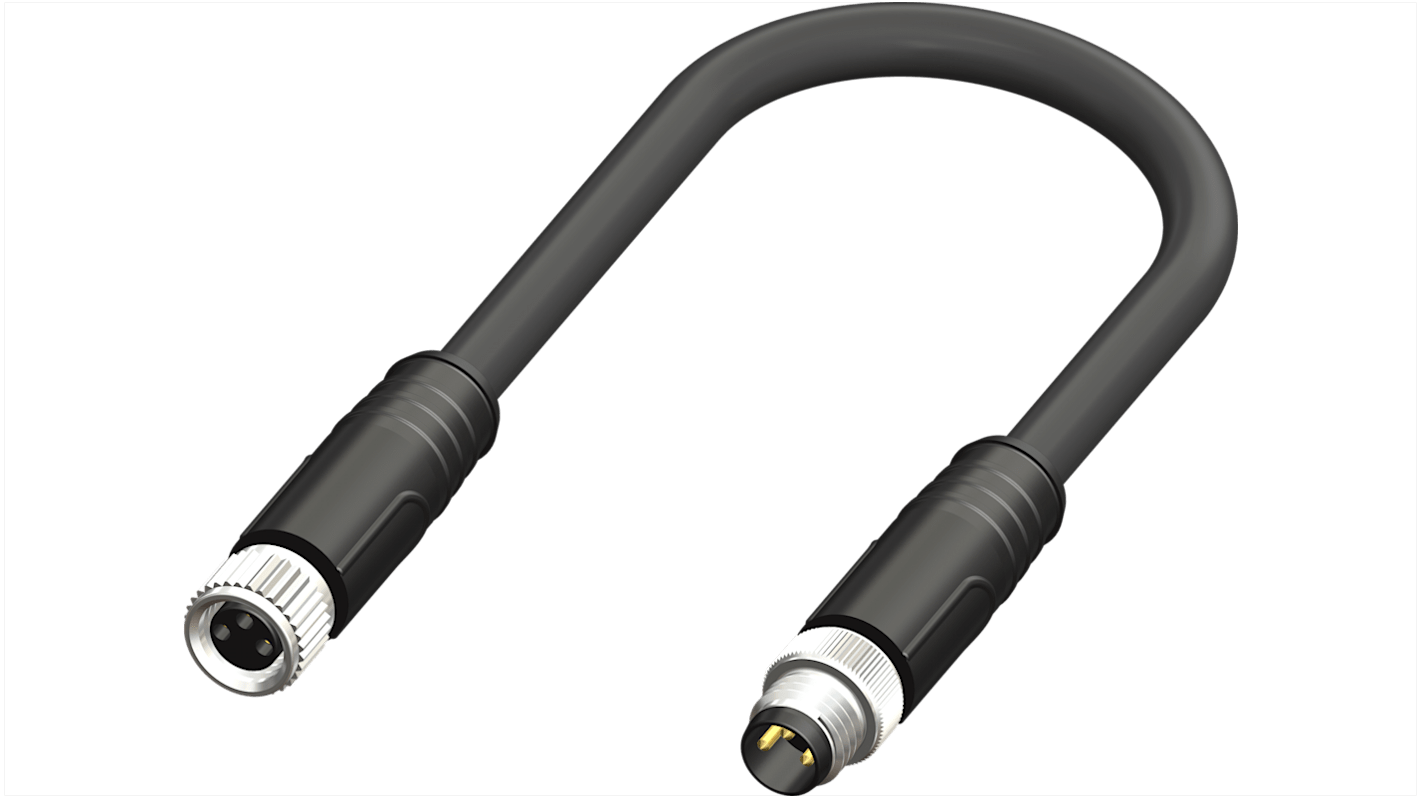 Kabel do siłownika/czujnika Złącze A M8 liczba rdzeni 3 długość 5m Rodzaj A Żeńskie Złącze B M8