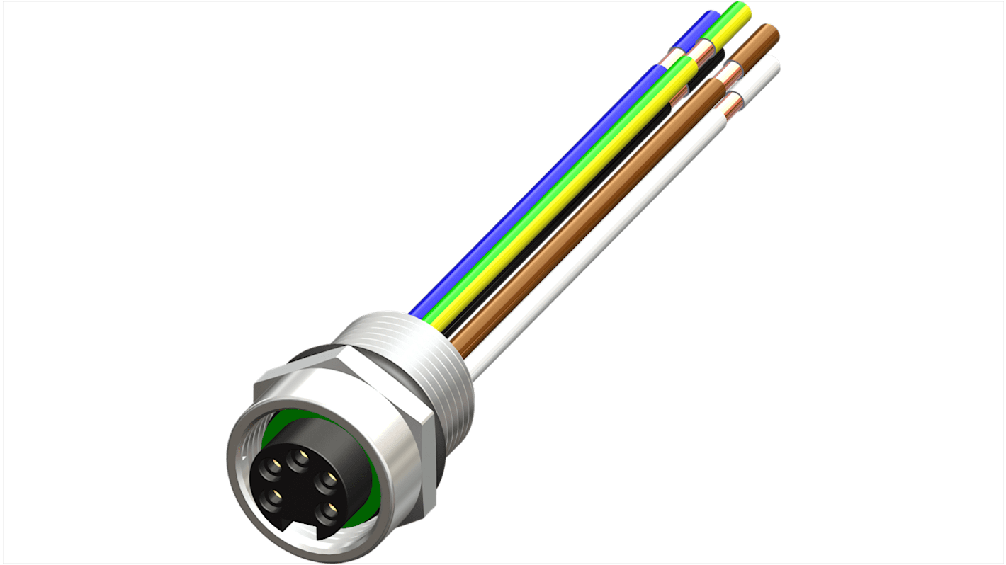 RS PRO Industrial Circular Connectors, 5 Contacts, Panel Mount, 7/8 Connector, Socket, Female, IP68