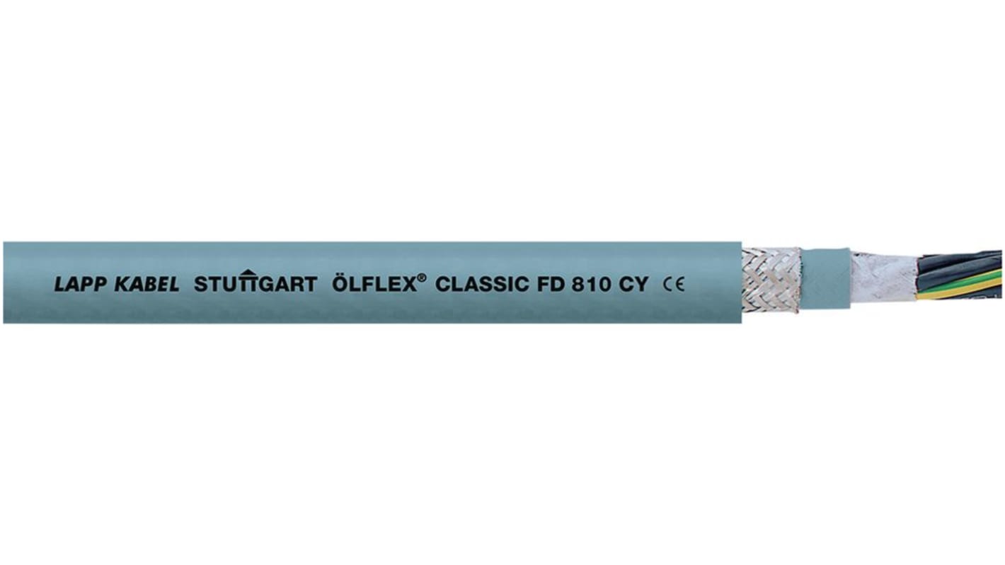 Lapp Control Cable, 1.5 mm², CY, Screened, 50m, Grey PVC Sheath, 15 AWG