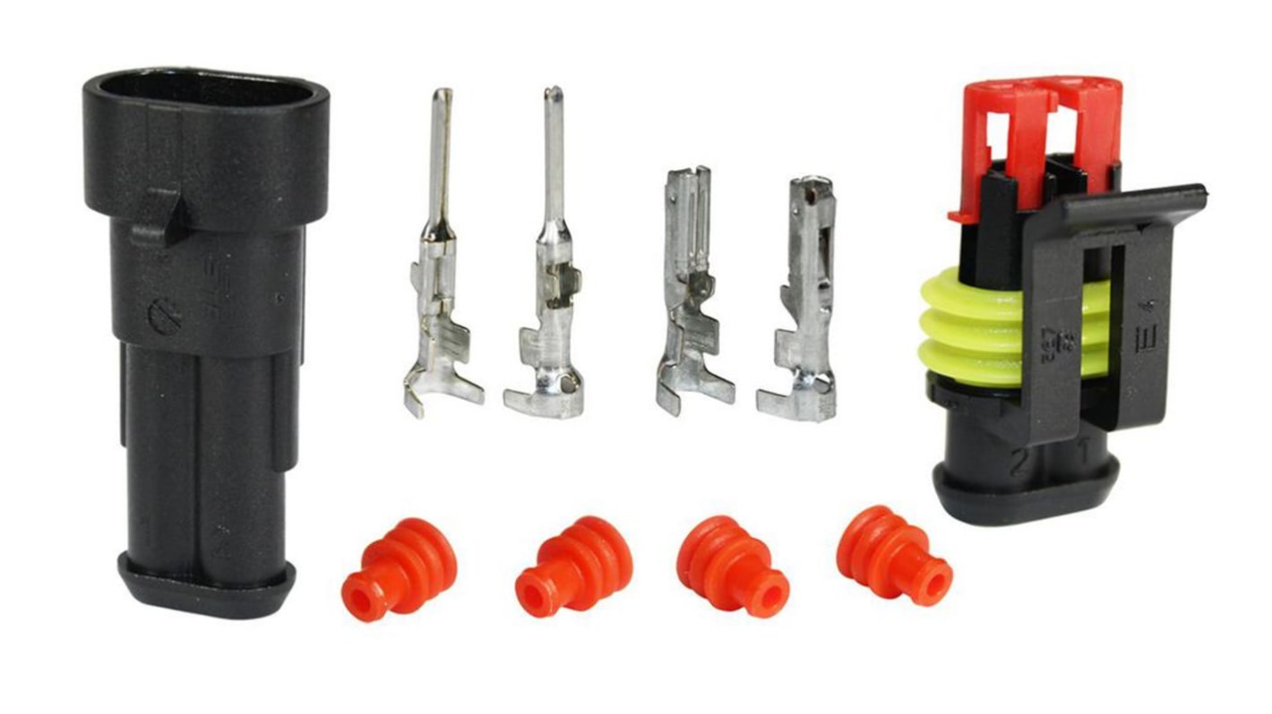 Accessorio connettore per uso automobilstico TE Connectivity, Maschio, 2 vie, file