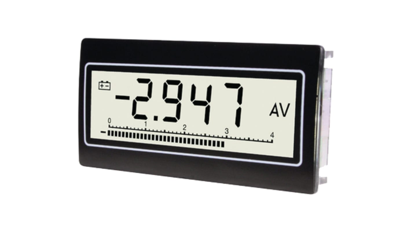 TDE Instruments デジタルパネルメータ, 40セグメントバーグラフ付きLCD, 3 3/4, DPM802-TW