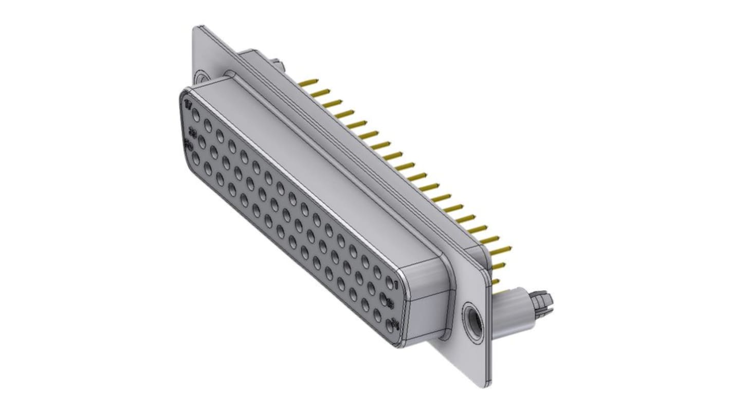 Deltron Connectors DTS 50 Way Horizontal D-sub Connector Socket, 2.77mm Pitch
