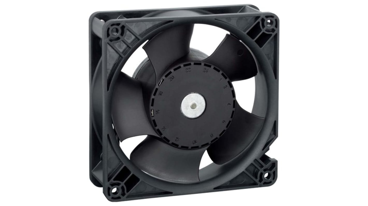 ebm-papst Axial Fan, 24 V dc, dc Operation, 280m³/h, 20.5W, 850mA Max, 119 x 119 x 38mm
