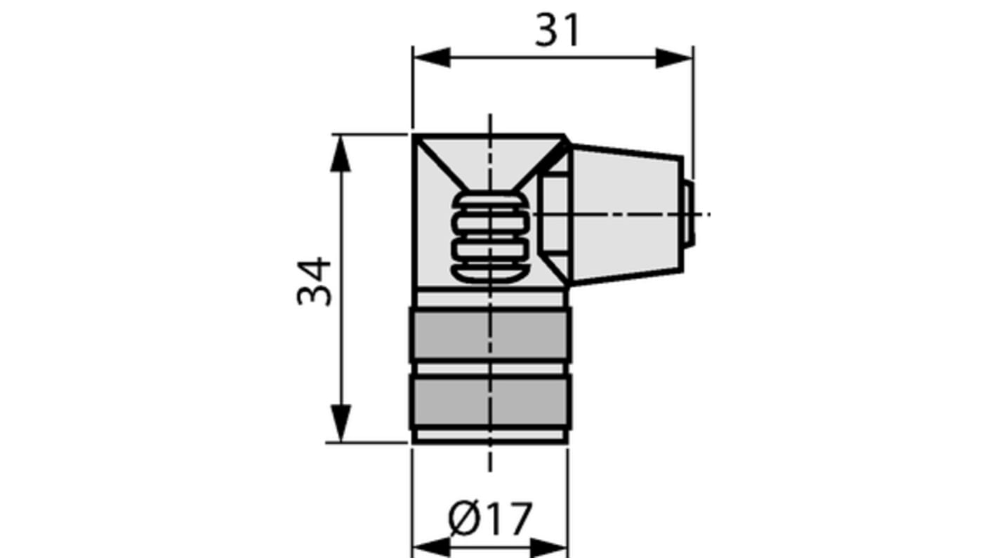 Connettori circolari industriali Novotechnik, femmina, M16, 5 poli, Montaggio su cavo