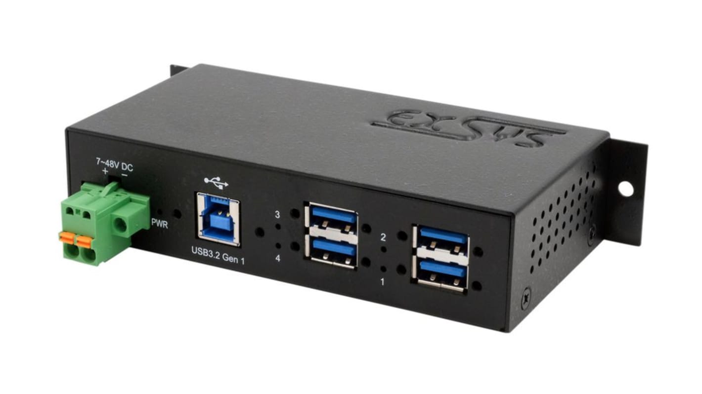 Hub USB Exsys, EX-1185HMVS-2, USB 3.2 USB 4 Bus USB USB A, USB B