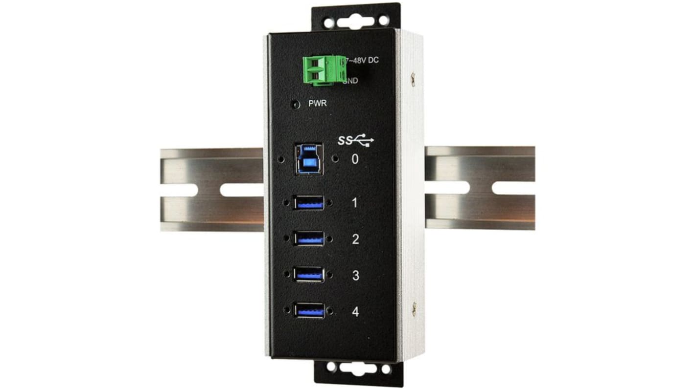 Hub USB Exsys, EX-1185HMVS-WT, USB 3.0 USB 4 USB A, USB B