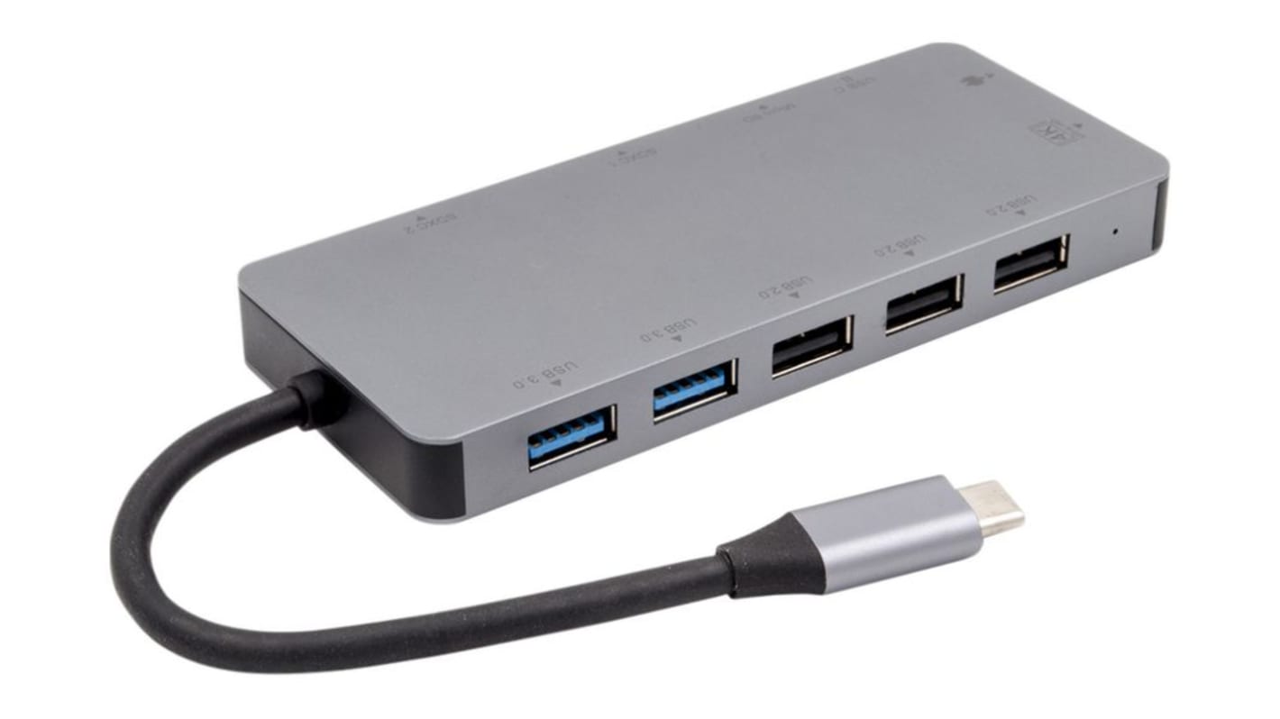 Exsys 4K USB Docking Station with HDMI, VGA - 6 x USB ports, USB A, USB C