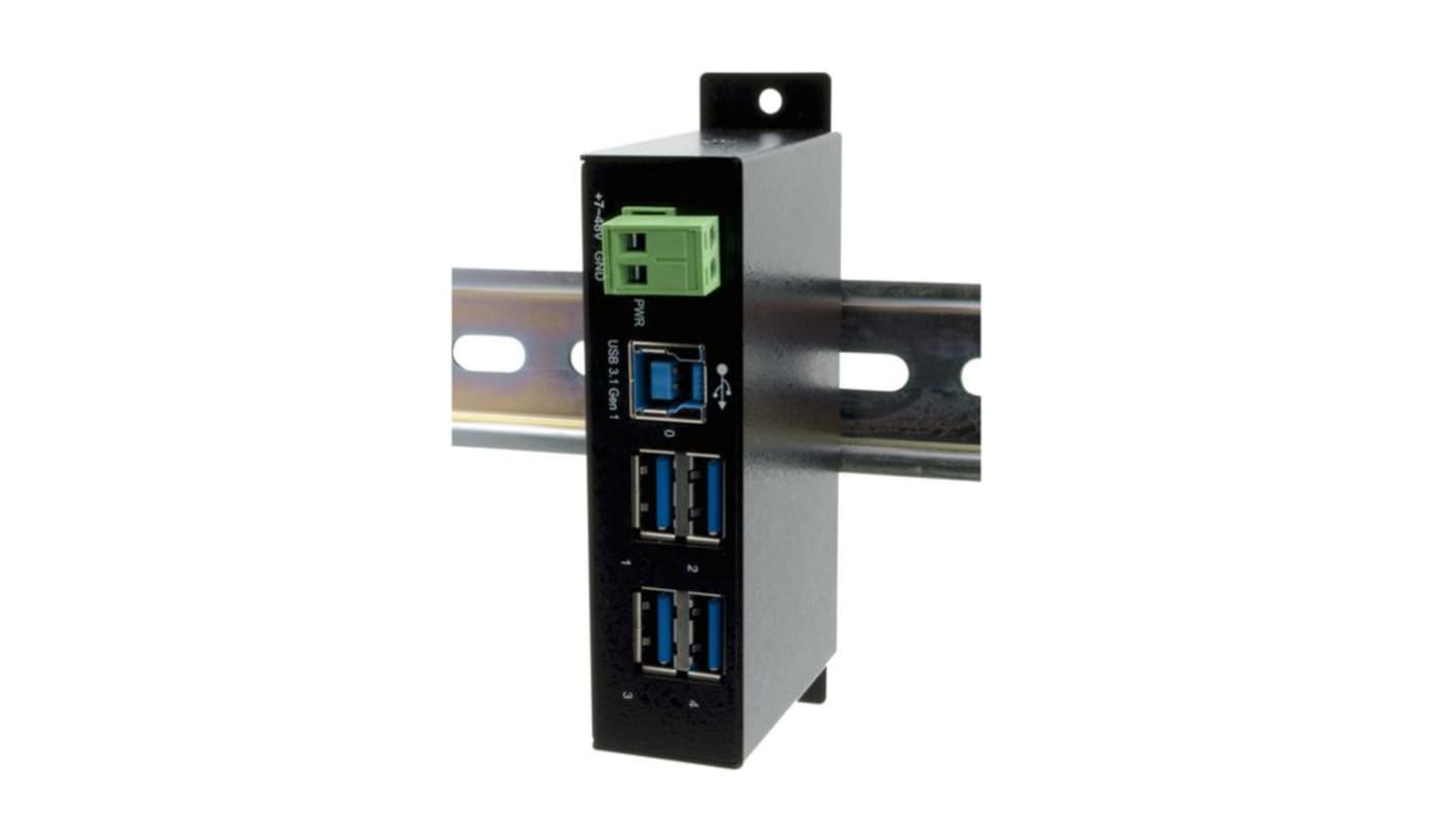 Hub USB USB 3.0 EX-1504HMS USB 4 USB A, USB B, Exsys