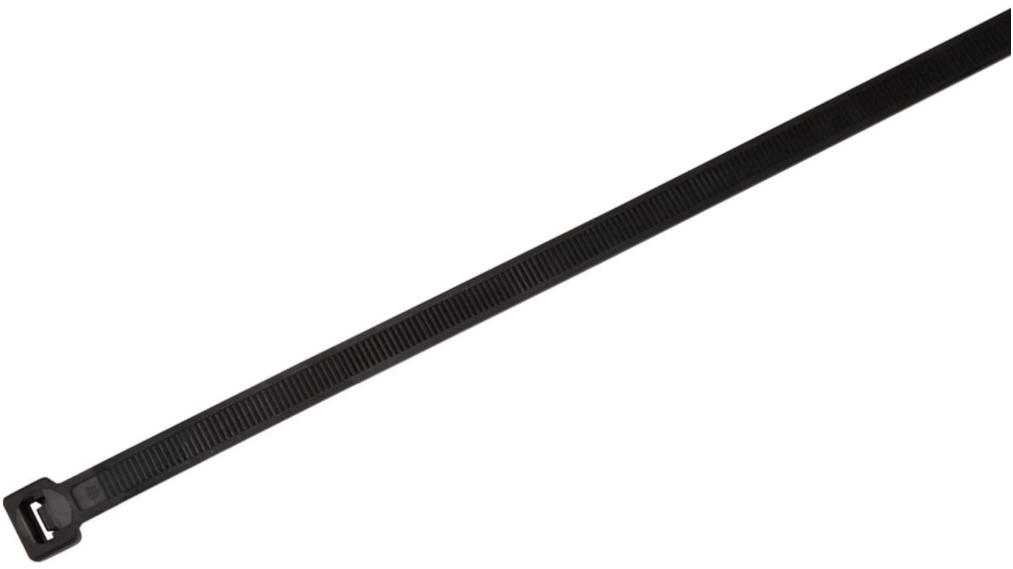 3M Cable Tie, , 200mm x 2.5 mm, Black Nylon, Pk-100units