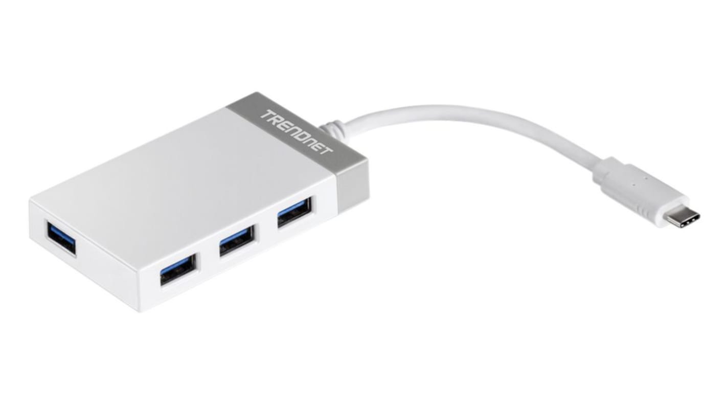 Trendnet 4 Port USB 3.0 USB C  Hub, USB Bus Powered, 85 x 50 x 15mm