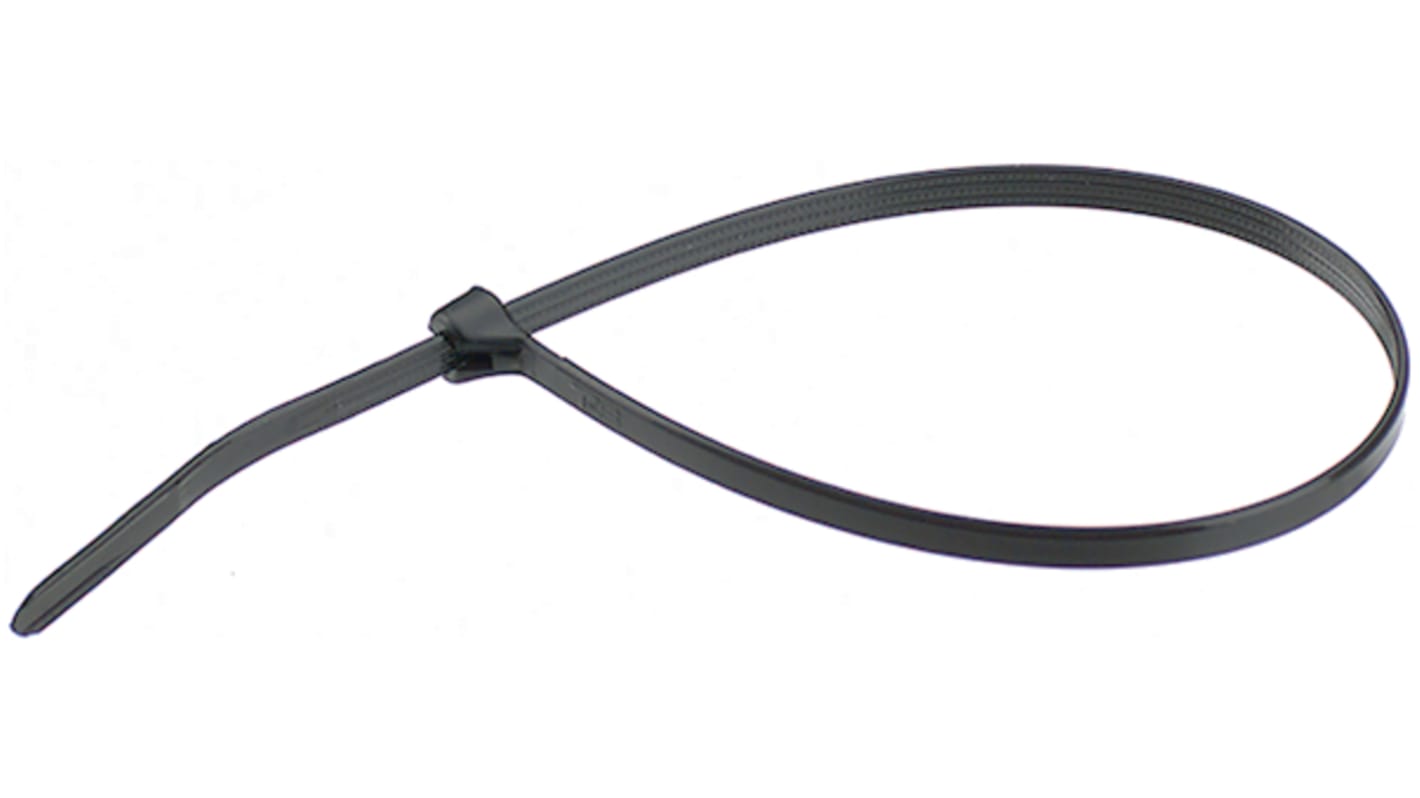 Thomas & Betts 結束バンド, 204mm x 3.6 mm, 黒, ナイロン 66, TY 5242 MX