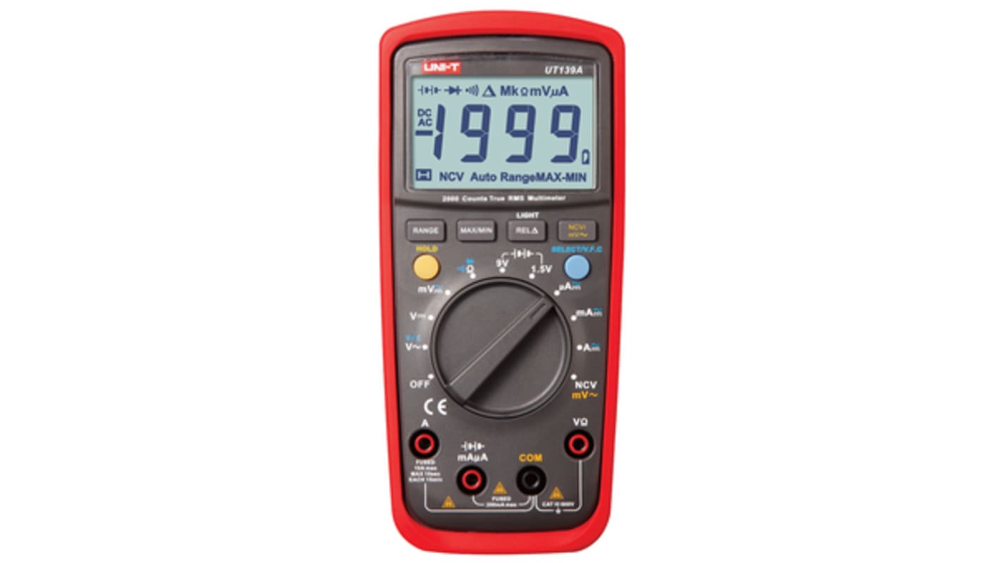 UNI-T UT139A Digitalt multimeter, 10A ac, 600V ac