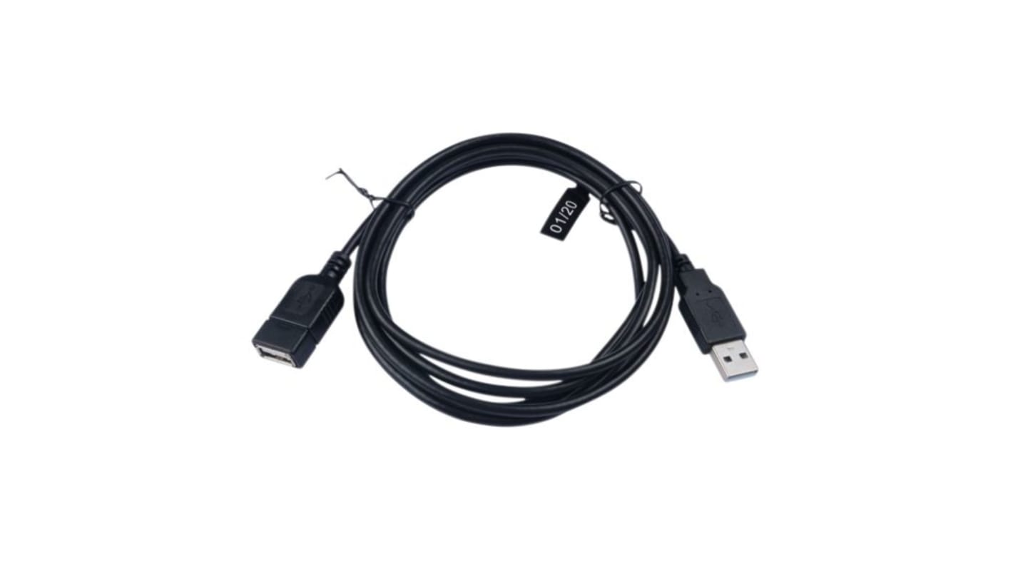 V7 USB 2.0, Male USB A to Female USB A, 1.8m