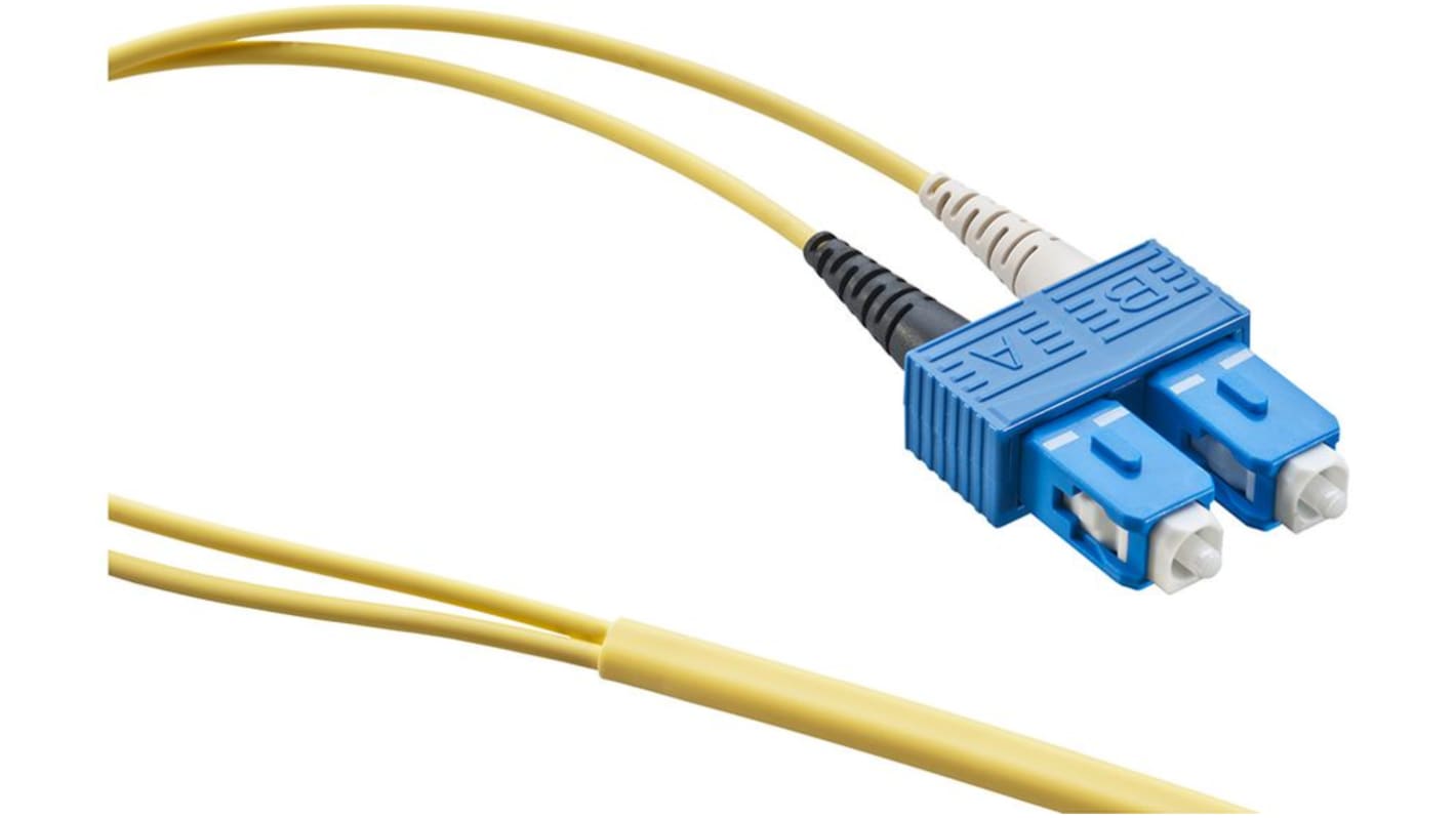 Leoni Kerpen LWL-Kabel 2m Single Mode Patchkabel Gelb 9/125μm SC SC