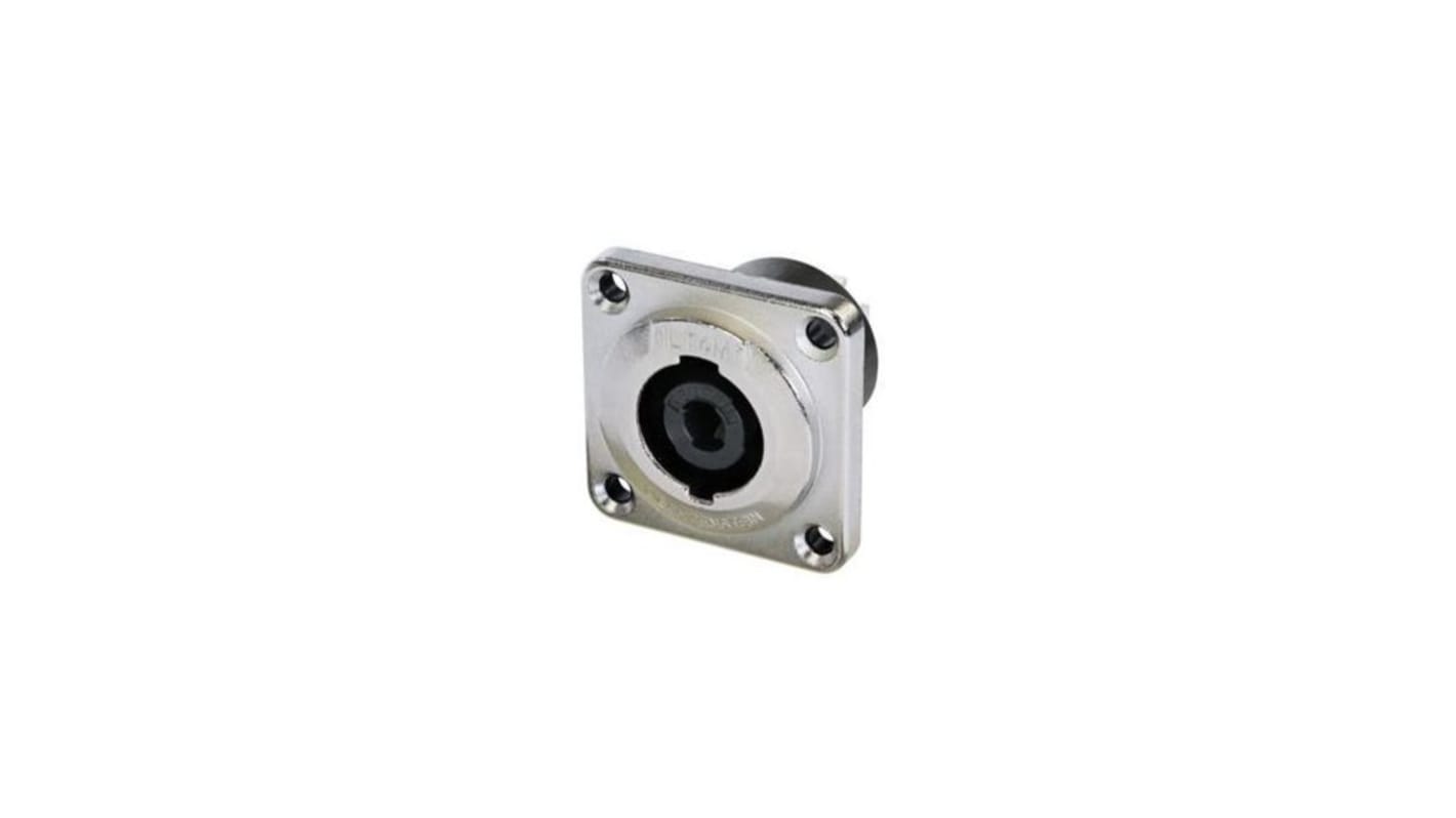 Neutrik NLT4MPXX Panel Mount Loudspeaker Connector Plug, 4 Way, 30A, Tab Termination