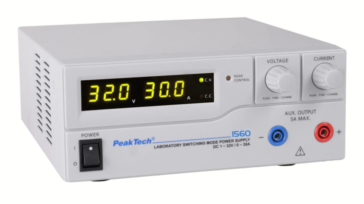 Zasilacz laboratoryjny 1 → 32V dc 0 → 30A PeakTech 960W Zasilacz laboratoryjny