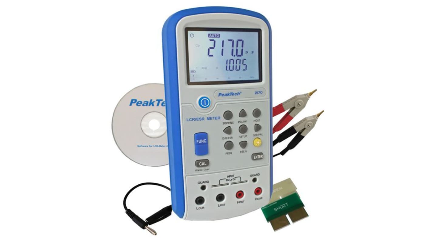 PeakTech P 2170 Handheld LCR Meter 20000μF, 200 kΩ, 20kH