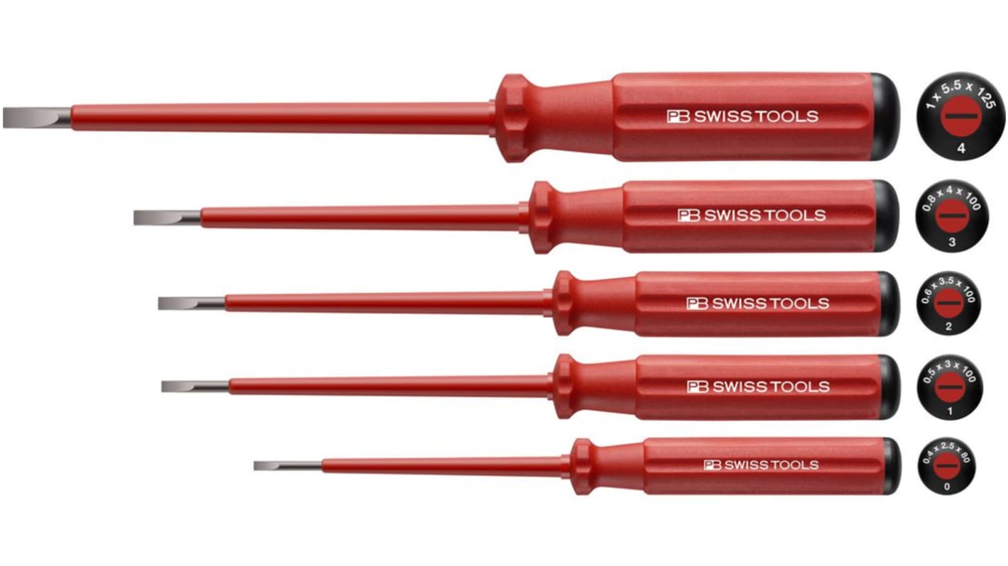 PB SWISS TOOLS Slotted Slotted, 5-Piece