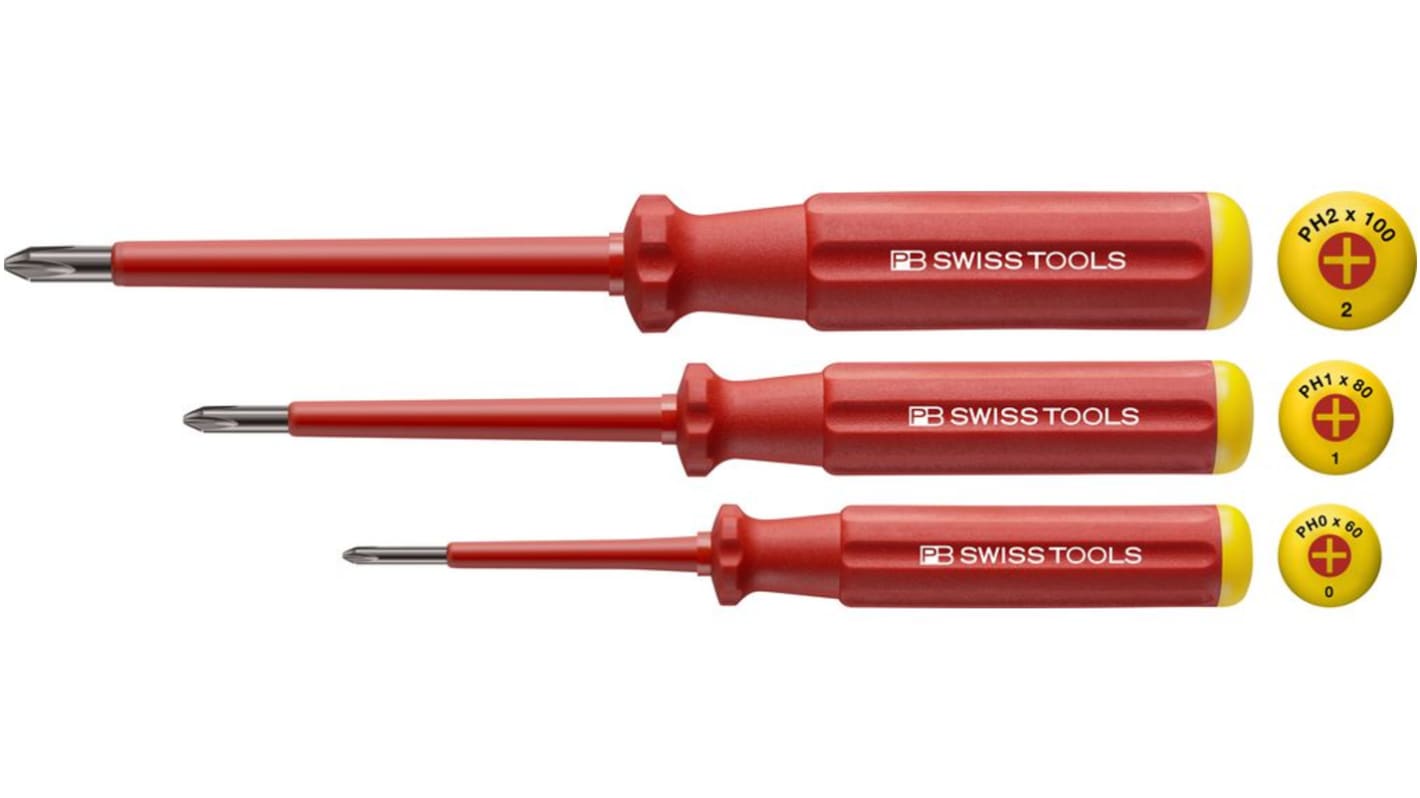 Set di cacciaviti PB SWISS TOOLS, 3 pezzi Phillips