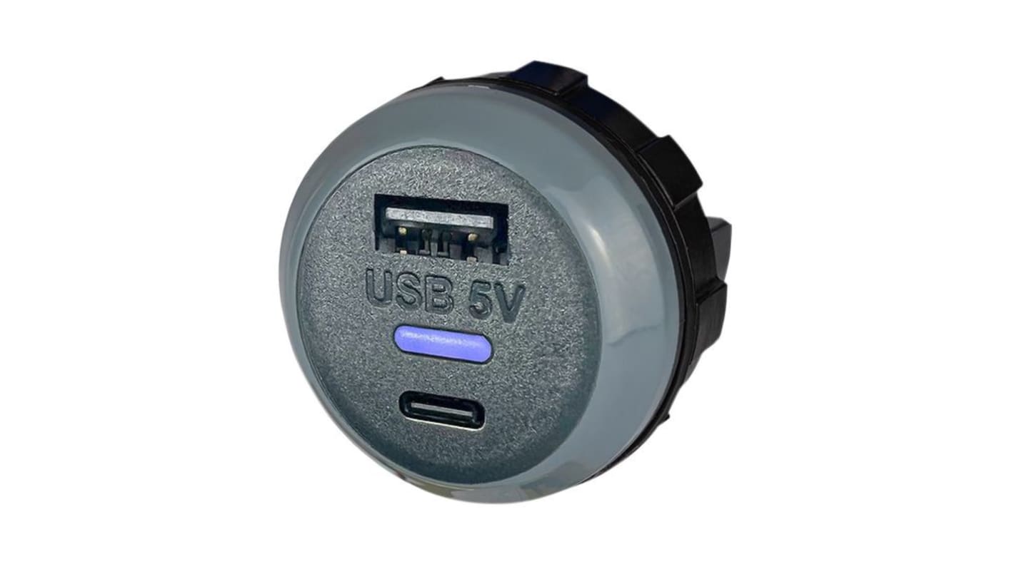 Caricabatterie da auto, ingresso 32V cc, uscita 5V cc, 3.6A