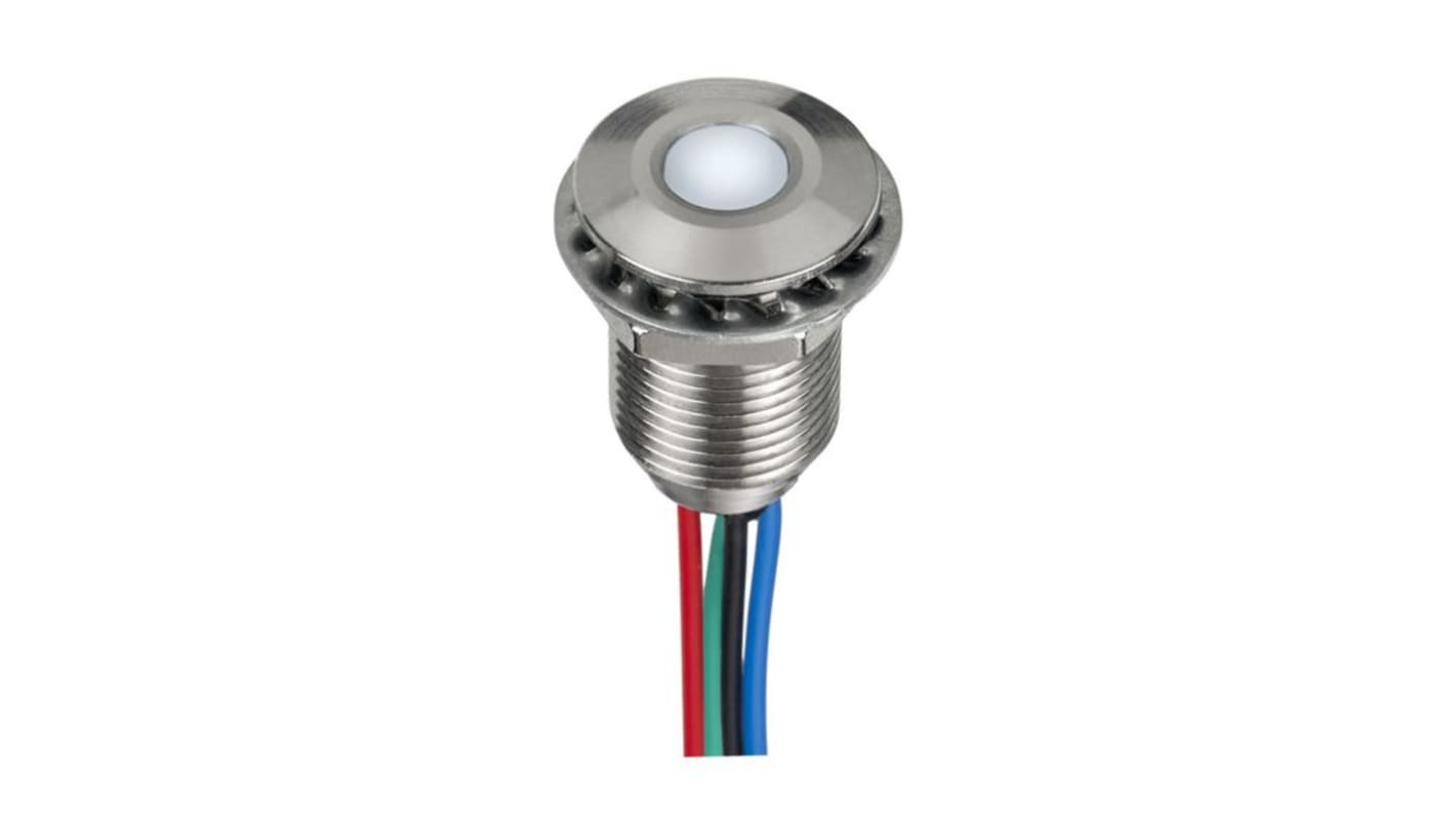 Panel LED 24V dc Niebieski, Zielony, Czerwony 10mm LED Odizolowany drut APEM