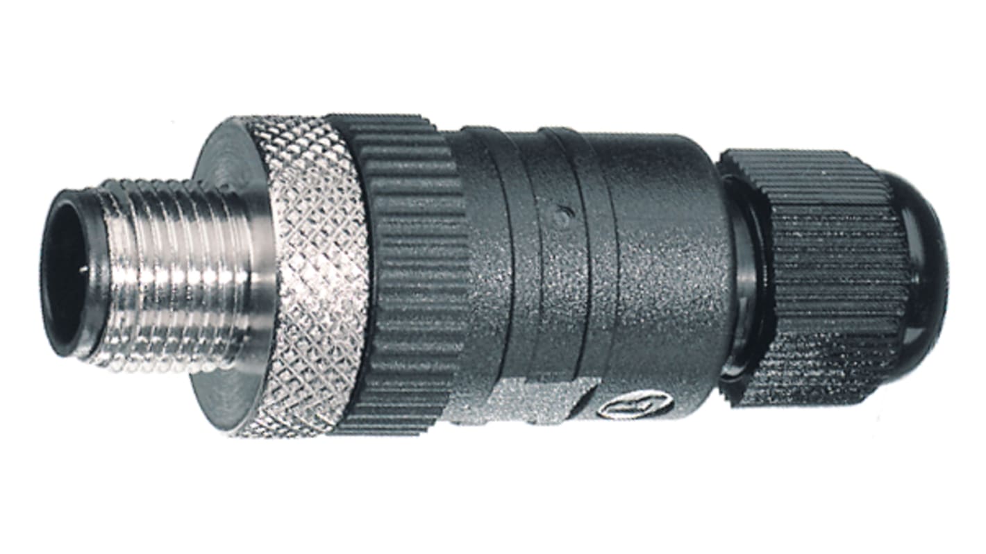 Connettori circolari industriali Lumberg Automation, maschio, M12, 4 poli, Montaggio su cavo