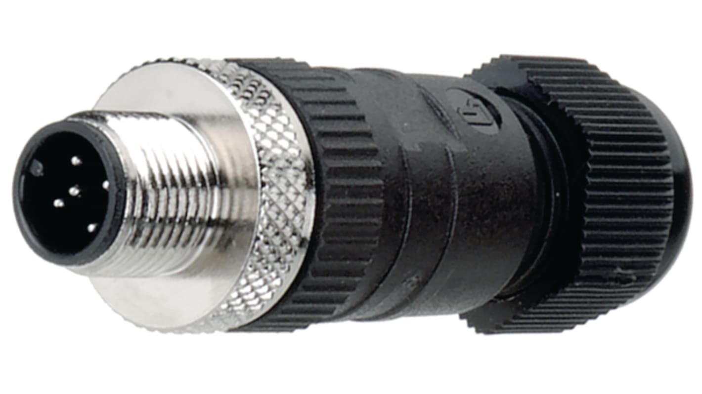 Lumberg Automation Industrial Circular Connectors, 5 Contacts, Cable Mount, M12 Connector, Plug, Male, IP67