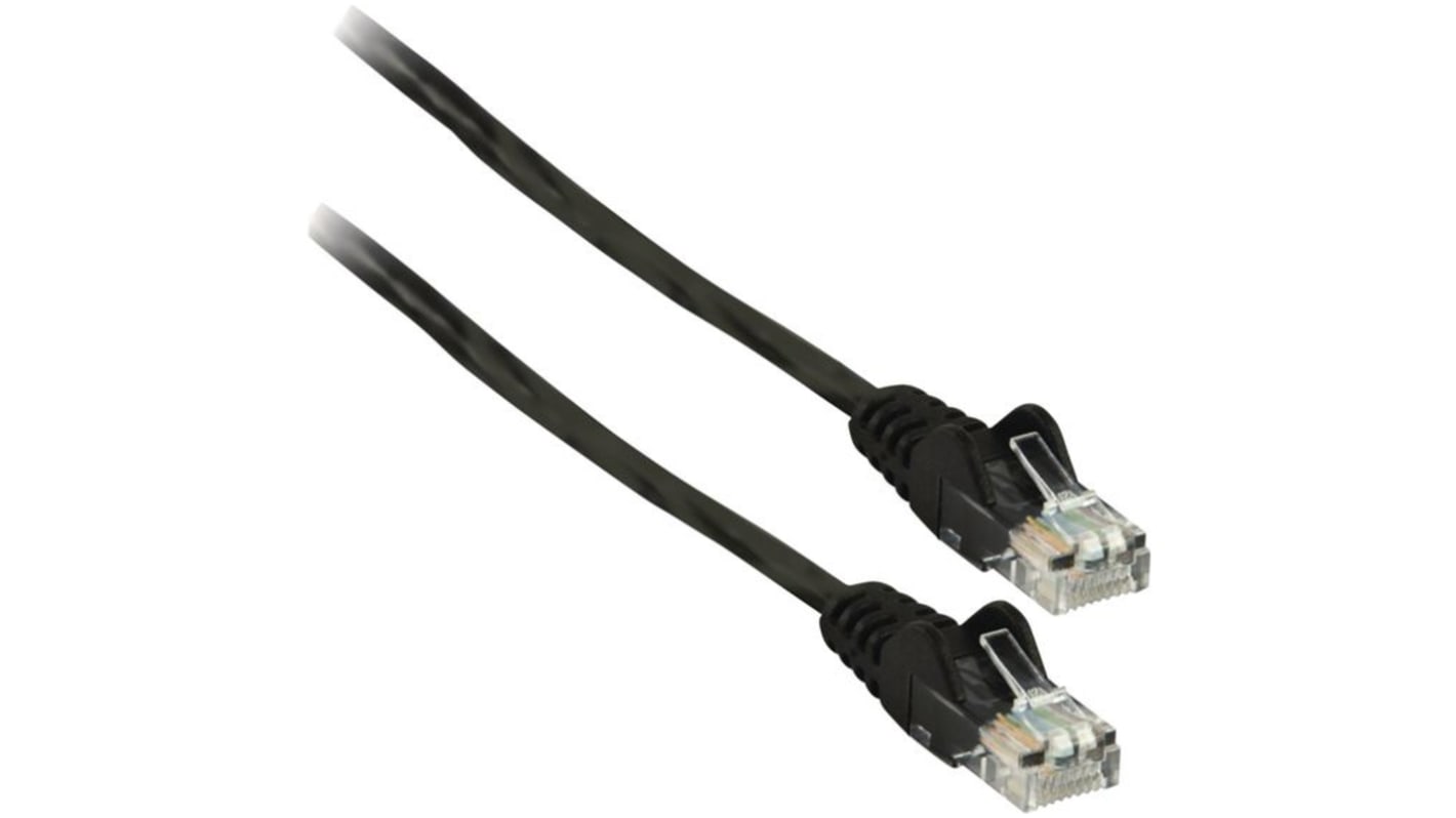 NedisCCGP85, 500mm Cat5e, Black RJ45 to Male RJ45 Male, UTP, Terminated PVC Sheath