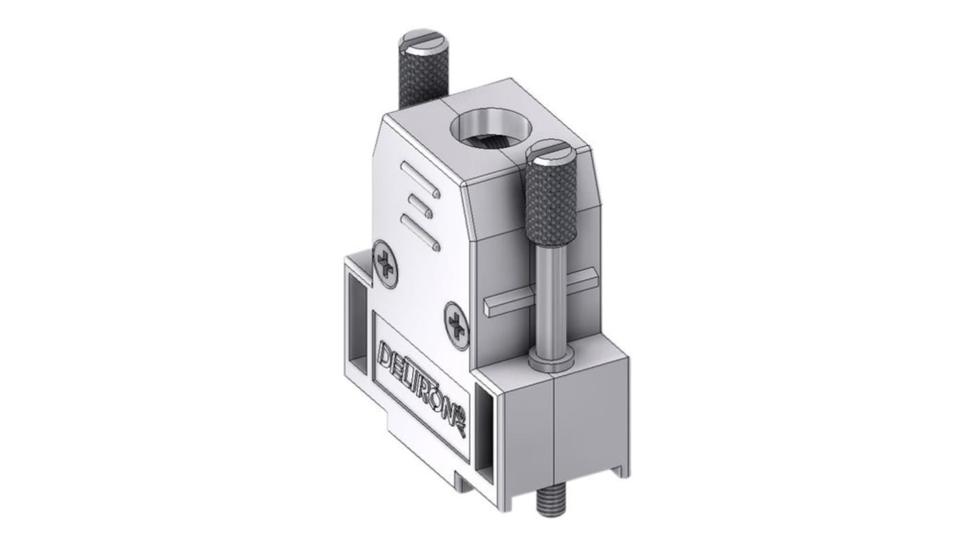 Deltron Connectors Thermoplastic D Sub Backshell, Strain Relief