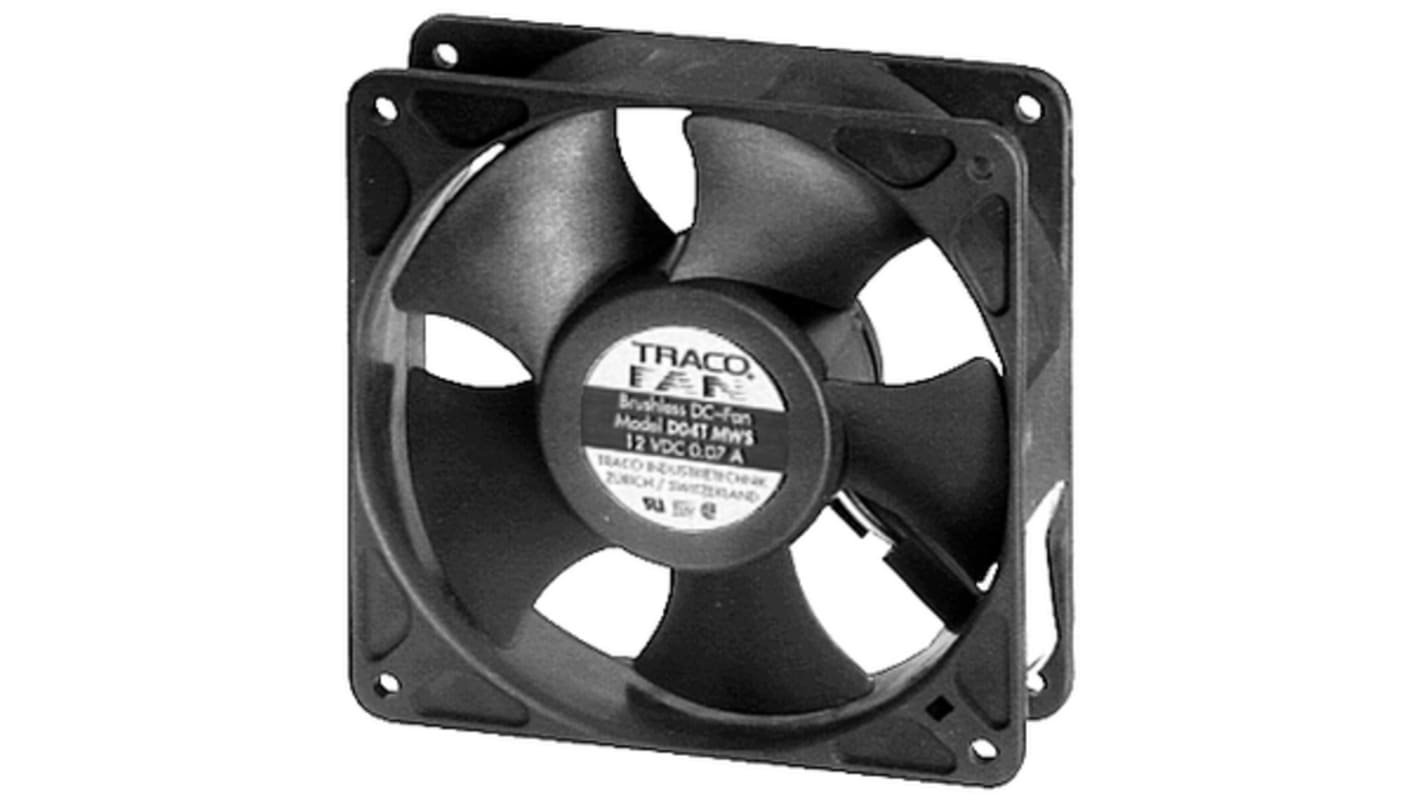 Tracofan Axial Fan, 24 V dc, dc Operation, 62.8m³/h, 160mA Max, 80 x 80 x 25mm