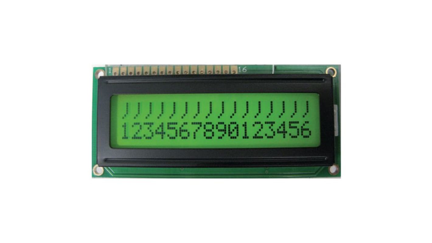 Display Elektronik LEDディスプレイ, 緑,黄, LCD, 16セグメント, DEM 16216 SYH-LY