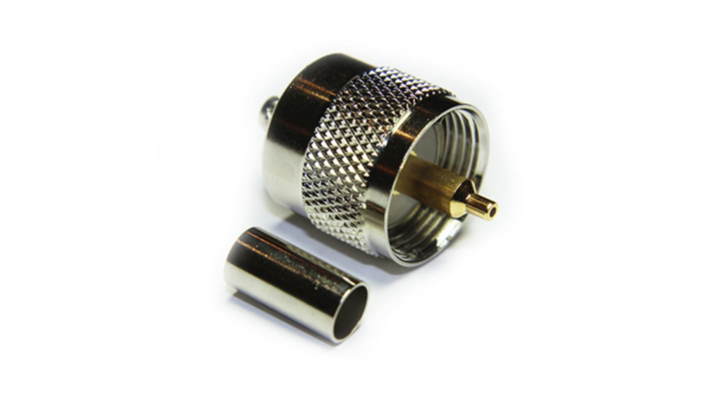 RS PRO Stecker Koaxialsteckverbinder UHF-Steckverbinder, Kabelmontage Crimp-Anschluss, für RG213-Kabel, 50Ω, Mittel,