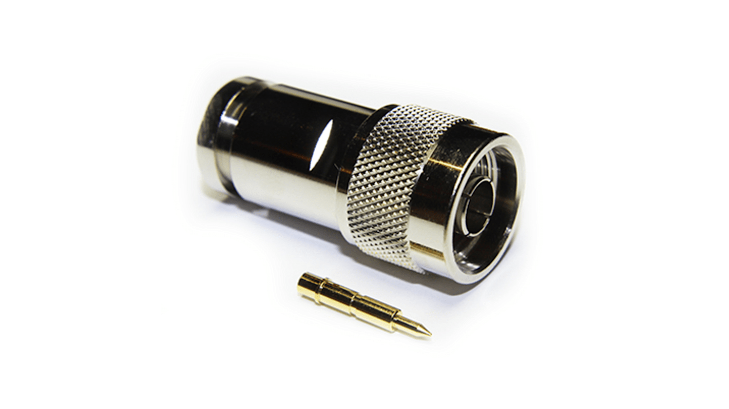 RS PRO, Plug Cable Mount N Connector, 50Ω, Clamp, Solder Termination, Straight Body