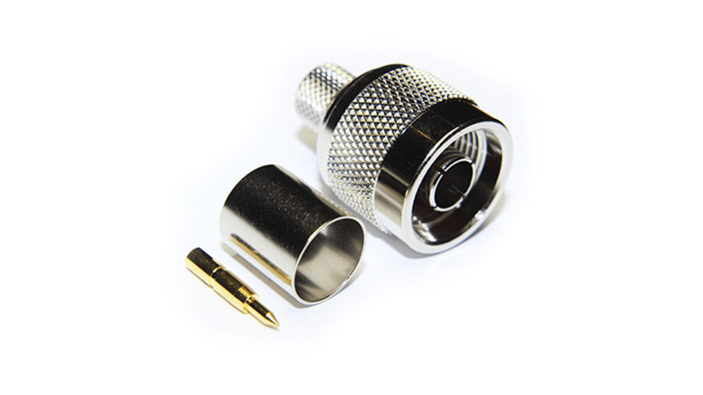 RS PRO Stecker Koaxialsteckverbinder N-Steckverbinder, Kabelmontage Crimp-Anschluss, für RG213-Kabel, 50Ω, Mittel,