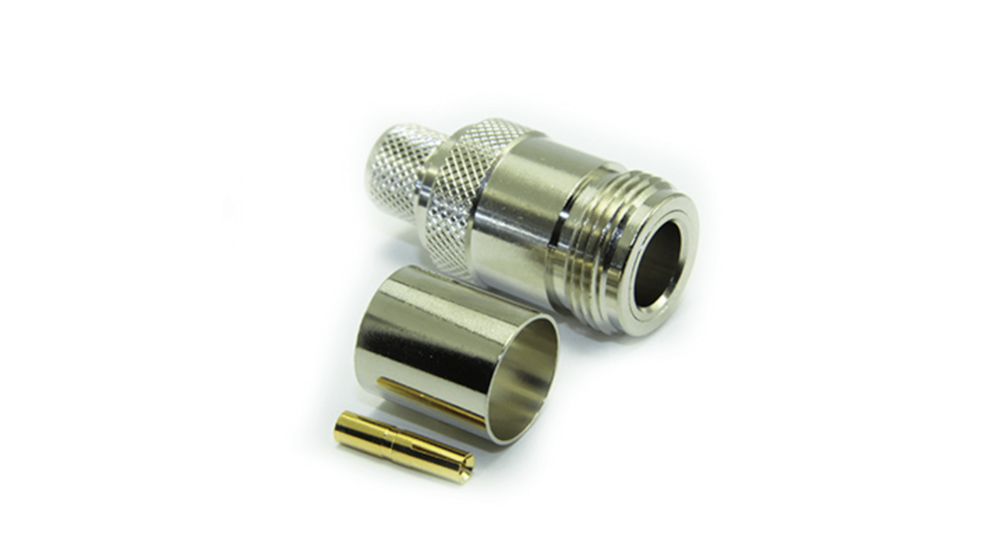 RS PRO, Jack Cable Mount N Connector, 50Ω, Solder Termination, Straight Body