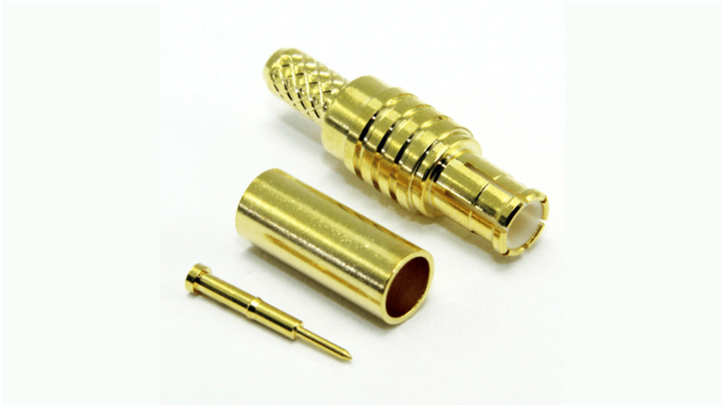 RS PRO, Plug Cable Mount MCX Connector, 50Ω, Crimp Termination, Straight Body