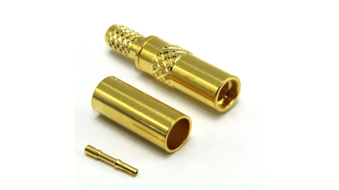 RS PRO, Jack Cable Mount MMCX Connector, 50Ω, Crimp Termination, Straight Body