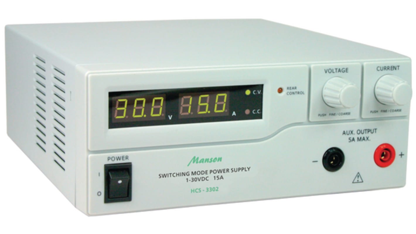 Manson HCS-3302 Labornetzteil 480W, 1 → 32V dc / 0 → 15A