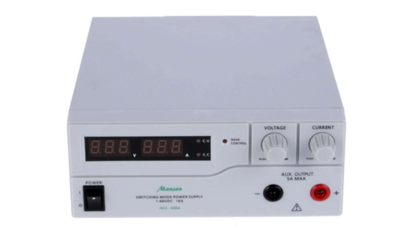 Zasilacz laboratoryjny 1 → 60V dc 0 → 10A Manson 600W Zasilacz laboratoryjny