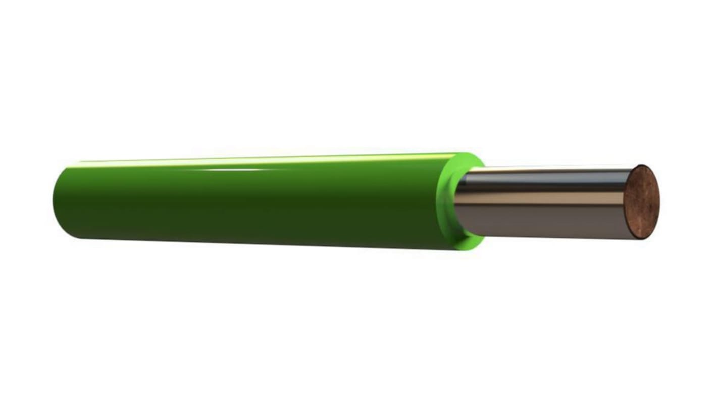 Habia 绿色电线, 0.05 mm2, 100m长, 30 AWG, ETFE绝缘, H-WZT系列