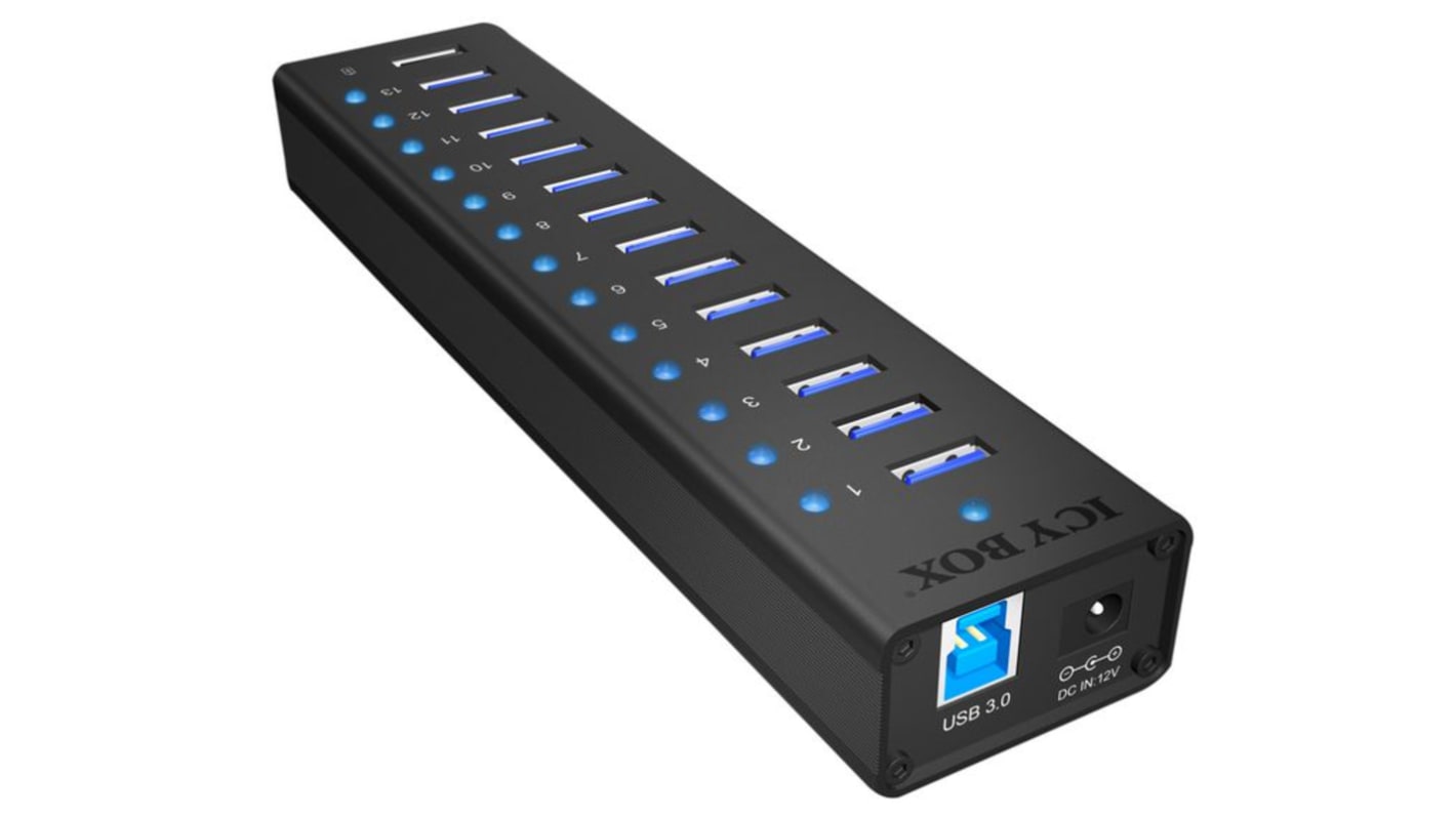 Hub USB ICY BOX IB-AC6113 USB 3.0 USB 13 Adattatore USB A, USB B