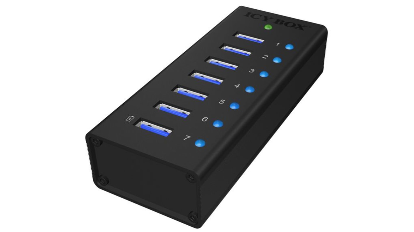 ICY BOX, USB-hub, USB 3.0 USB 7 Adapter USB A, USB B