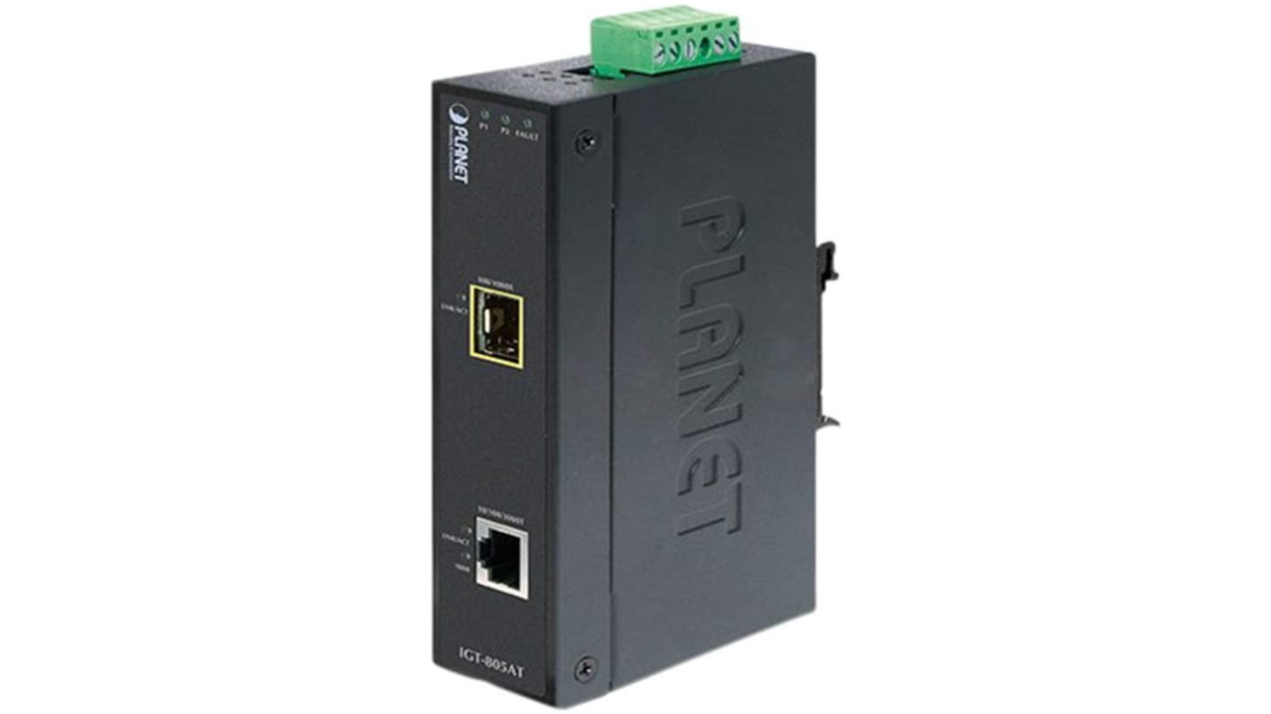 Konwerter multimedialny, RJ45, SFP, Półdupleks/Pełny dupleks, 120km, 10/100/1000Mbit/s