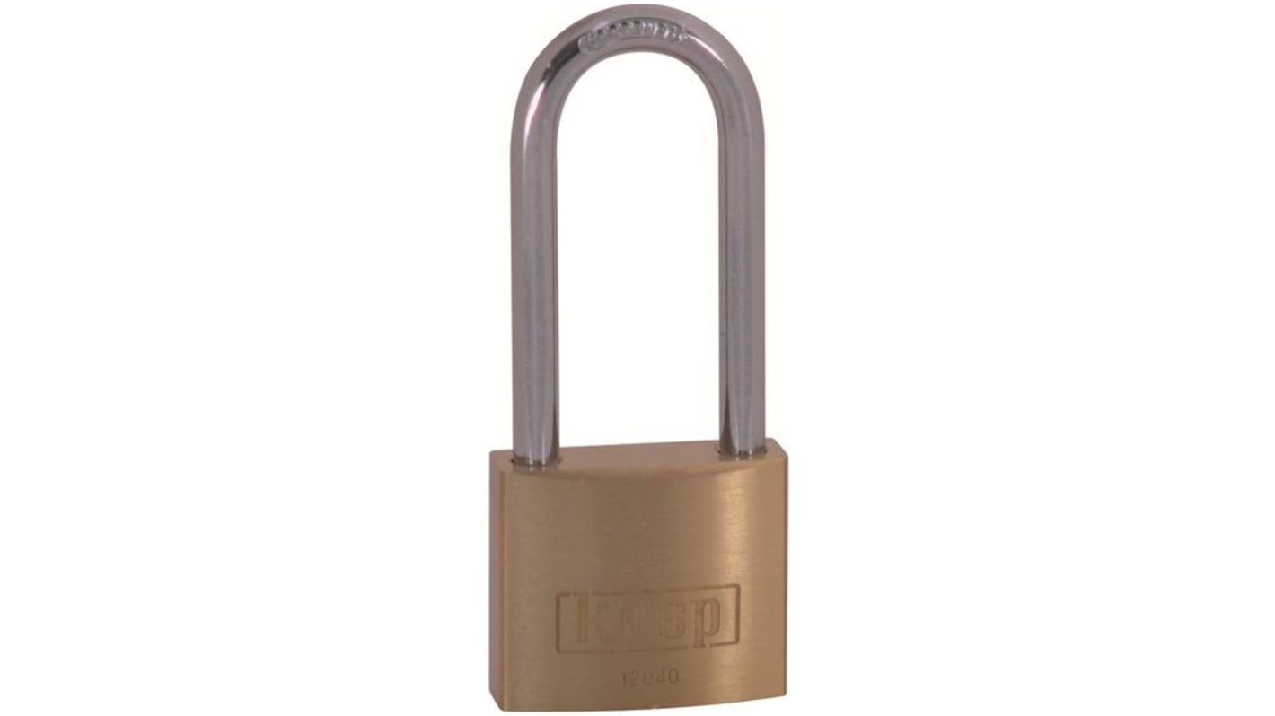 Kasp Padlock Brass Padlock, 6mm Shackle, 40mm Body