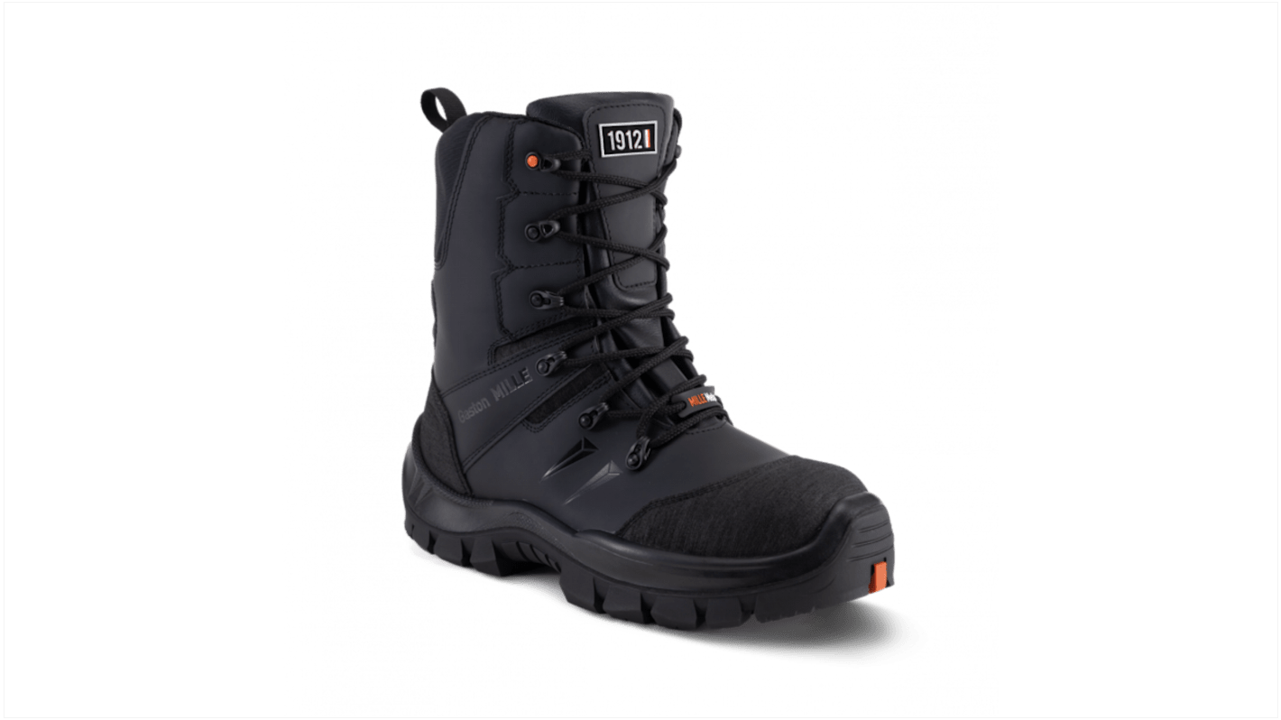 Gaston Mille MONM3 Black Fibreglass Toe Capped Men's Safety Boots, UK 6, EU 40