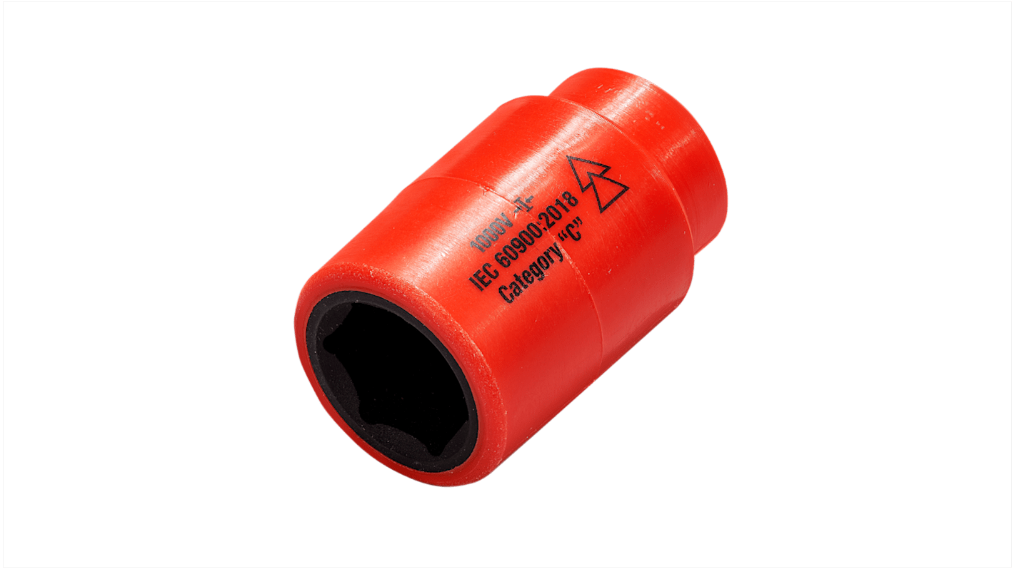 ITL Insulated Tools Ltd 1/2 in Drive 13mm Insulated Standard Socket, 6 point, VDE/1000V, 51 mm Overall Length