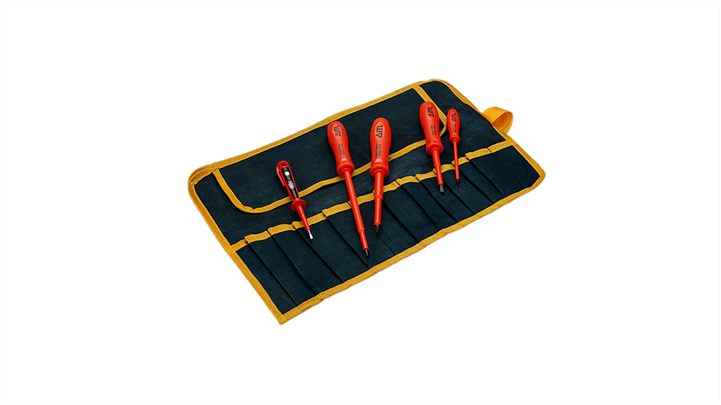 ITL Insulated Tools Ltd Flat Screwdriver Set, 5-Piece
