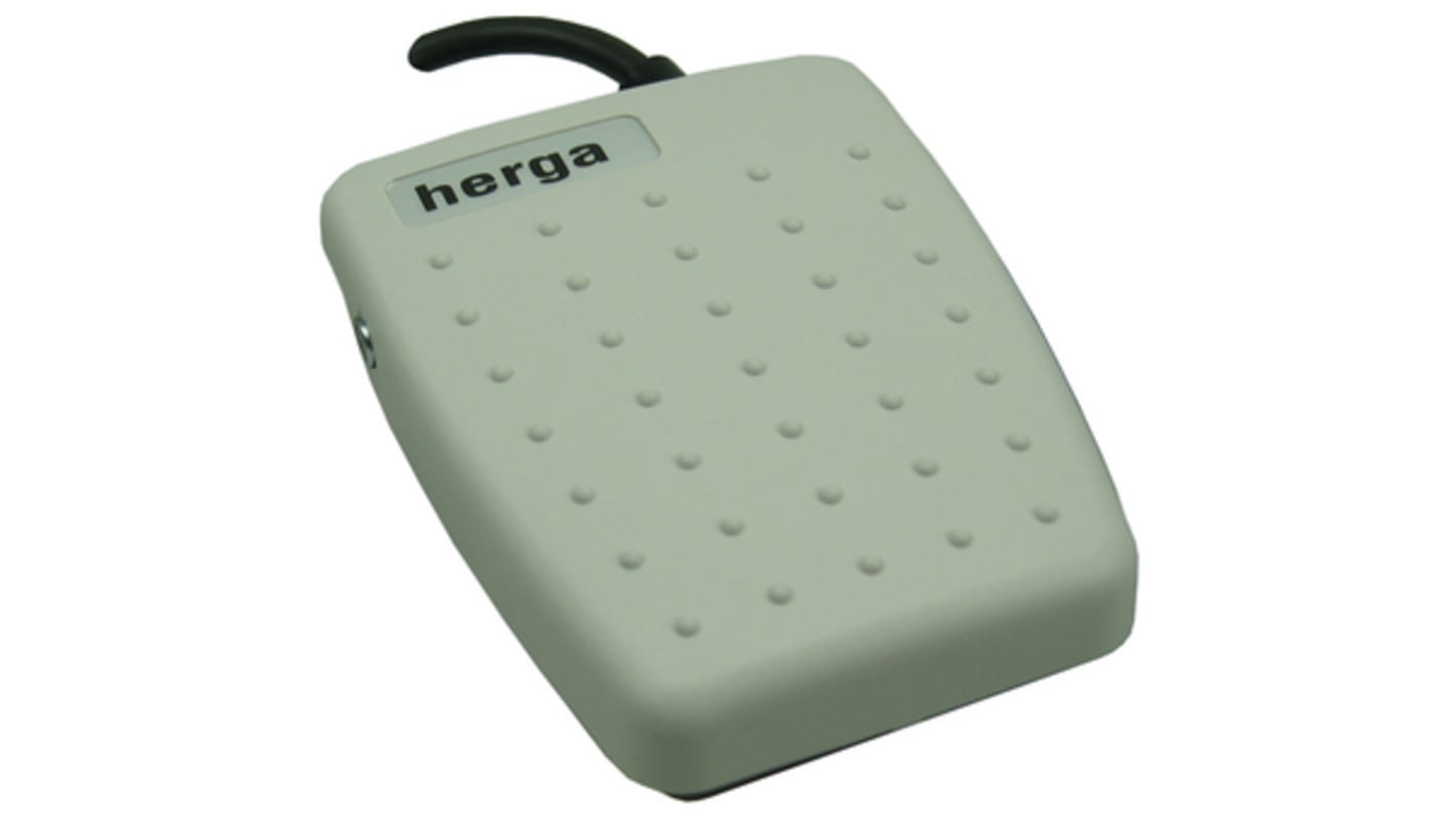 Herga Foot Switch Changeover Foot Switch - Thermoplastic Case Material, Double Pole Normally Open (Cherry)