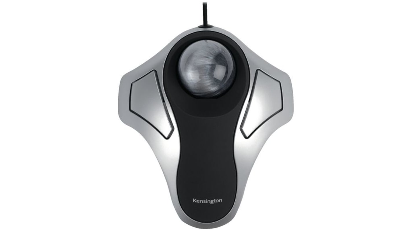 Mouse Ottico Trackball Argento/nero USB Cablato Kensington, pulsanti 2